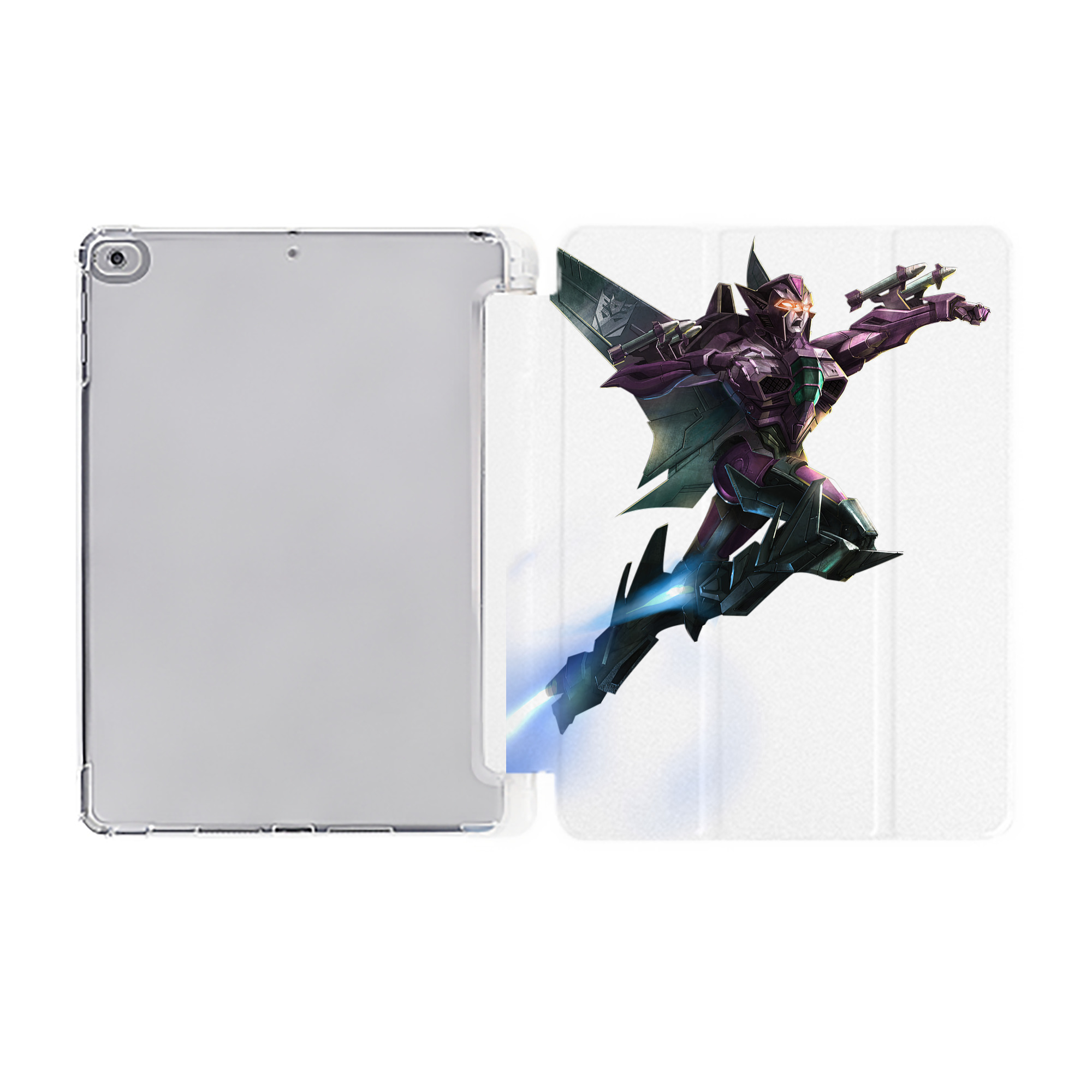 （画像用）  IPad ケース ペン収納付き 三つ折りスタンド PUレザー×シリコン 対応機種9.5/10.5/10.9インチ